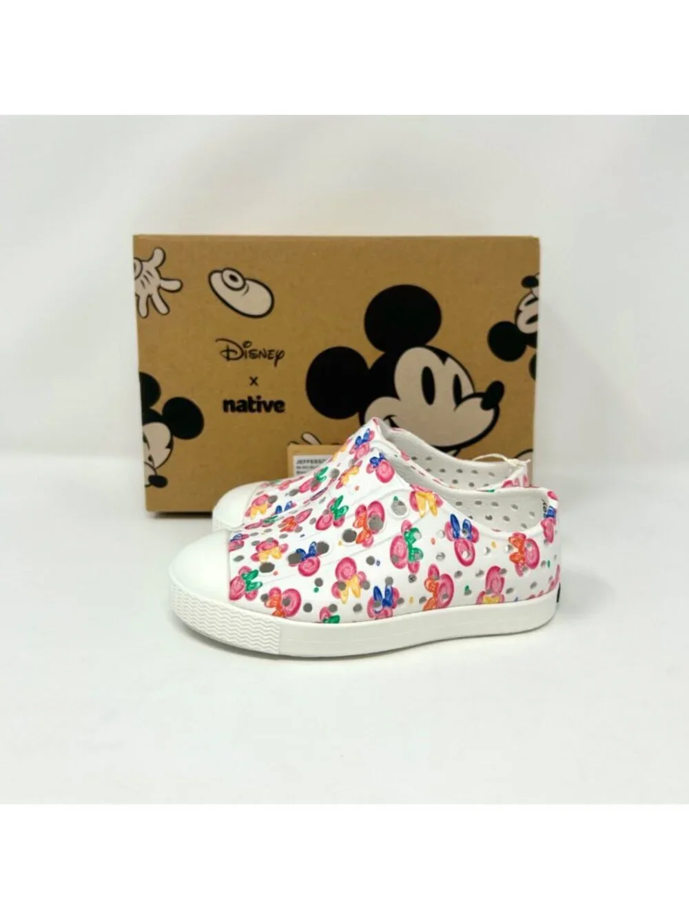 Native Shoes Jefferson Disney Minnie Paint Drops Toddler C5 Slip On Kids Shoes